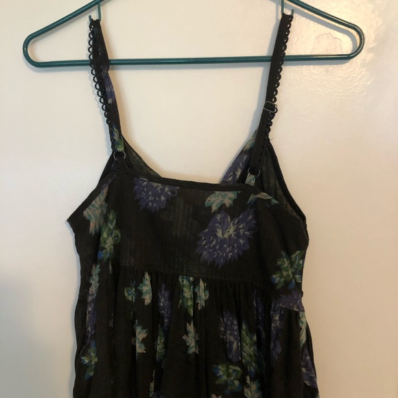 Free People Floral Tank Cami Asymmetric Ruffle - Picture 3 of 3